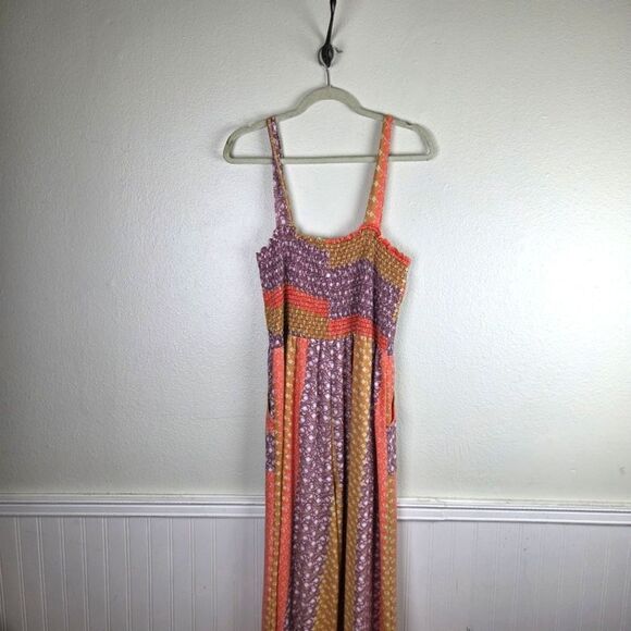 Women's Boho Boutique Patwork Pasel Wide Leg Colorful Patterned Maxi Romper - Picture 8 of 13